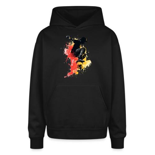 Skateboarding: Splash of Motion - Oversized Hooded Sweatshirt