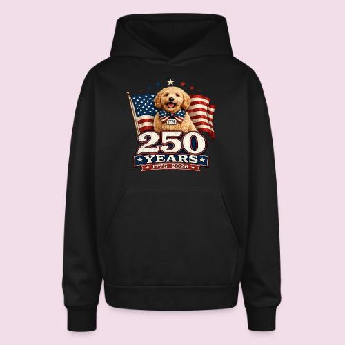 America 250 Dog Mom Goldendoodle - Oversized Hooded Sweatshirt