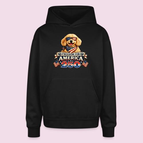 Freedom For America 250 Patriotic Goldendoodle - Oversized Hooded Sweatshirt
