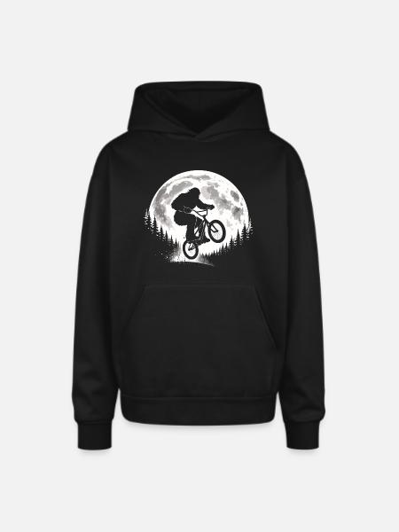 Bigfoot BMX Jump - Oversized Hooded Sweatshirt - black