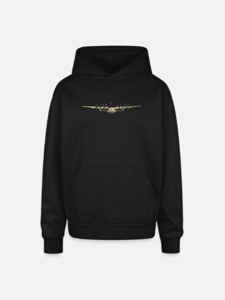 C-130 Herkules - Oversized Hooded Sweatshirt - black