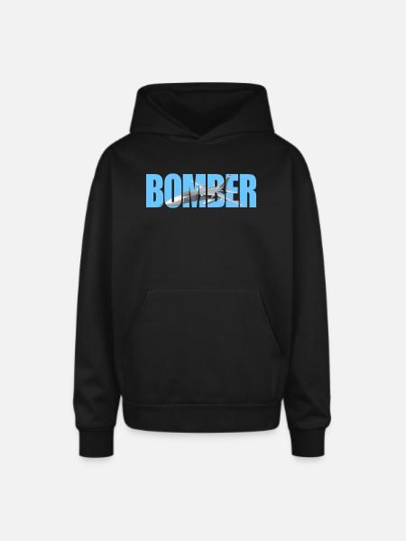 Bomber Su-24 - Oversized Hooded Sweatshirt - black