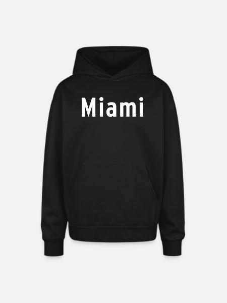 Miami - Oversized Hooded Sweatshirt - black