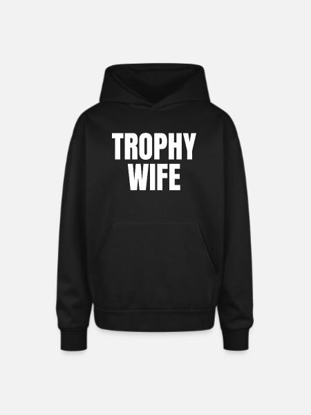 Trophy Wife - Oversized Hooded Sweatshirt - black