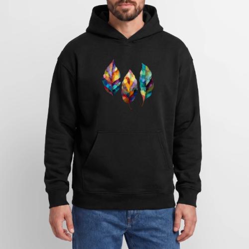 Art: Colorful Leaf Harmony - Oversized Hooded Sweatshirt