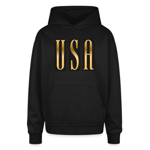 USA Gold Monolith - Oversized Hooded Sweatshirt