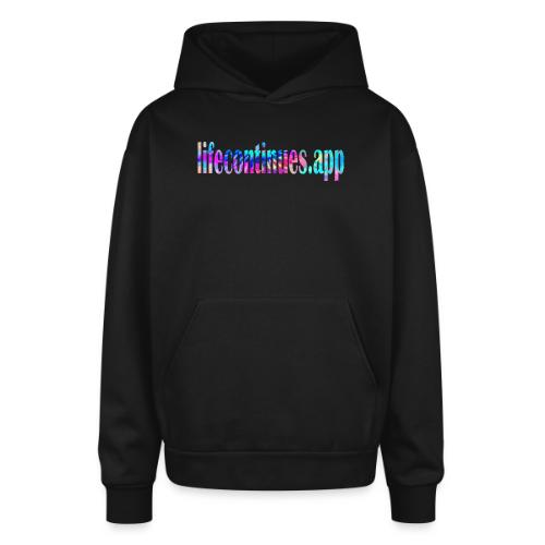 Lifecontinues.app1 - Oversized Hooded Sweatshirt