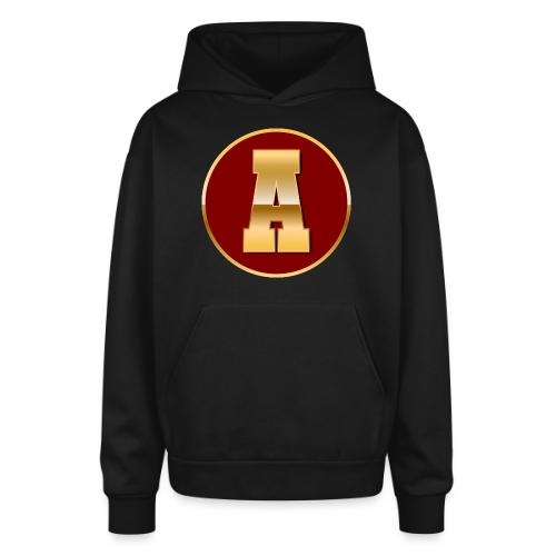 Letter A – Capital Varsity Alphabet Monogram - Oversized Hooded Sweatshirt