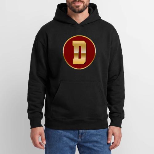Letter D – Capital Varsity Alphabet Monogram - Oversized Hooded Sweatshirt