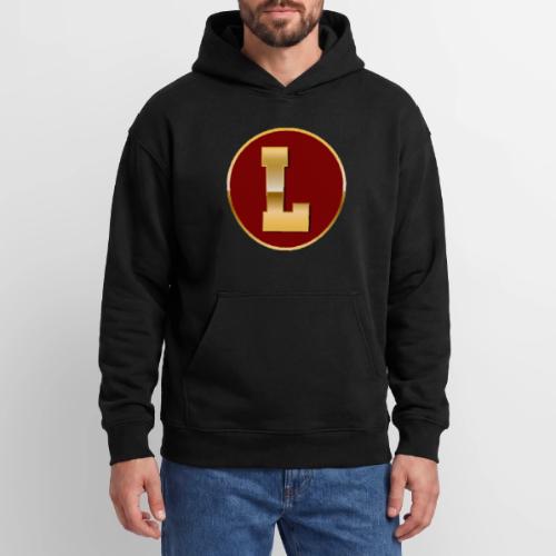 Letter L – Capital Varsity Alphabet Monogram - Oversized Hooded Sweatshirt