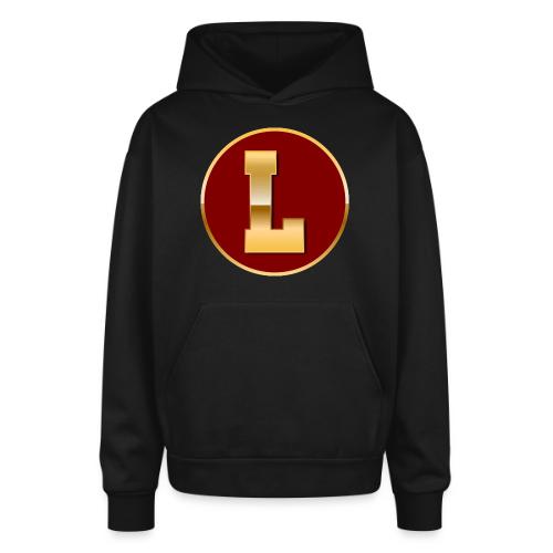 Letter L – Capital Varsity Alphabet Monogram - Oversized Hooded Sweatshirt