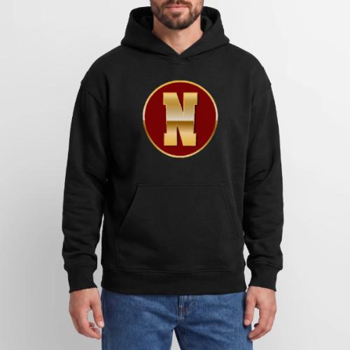 Letter N – Capital Varsity Alphabet Monogram - Oversized Hooded Sweatshirt