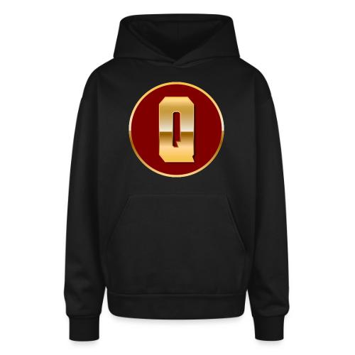 Letter Q – Capital Varsity Alphabet Monogram - Oversized Hooded Sweatshirt
