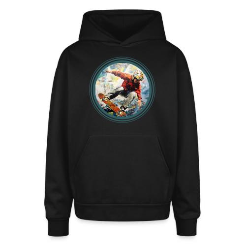 Skateboarding Fuel - Oversized Hooded Sweatshirt