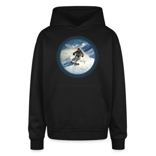 Skiing Power Moves - Oversized Hooded Sweatshirt