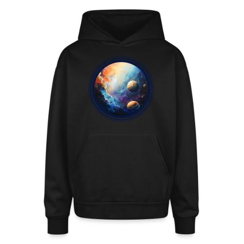 Nebula of Planets - Oversized Hooded Sweatshirt