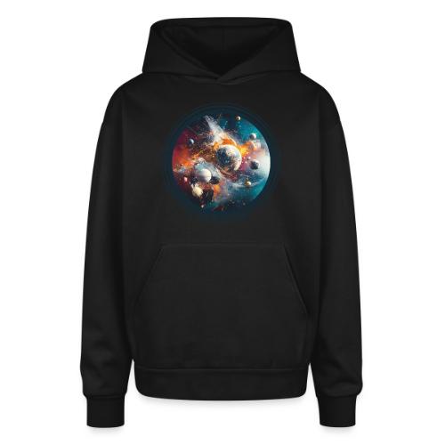 Planets in Acrylic Dreams - Oversized Hooded Sweatshirt