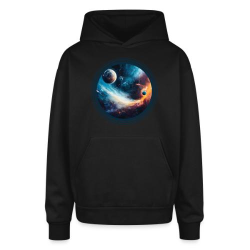Planets Among Colors - Oversized Hooded Sweatshirt