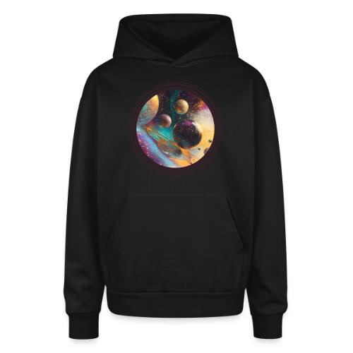 Planets in the Abstract - Oversized Hooded Sweatshirt