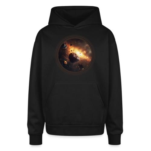 Asteroids Drift - Oversized Hooded Sweatshirt
