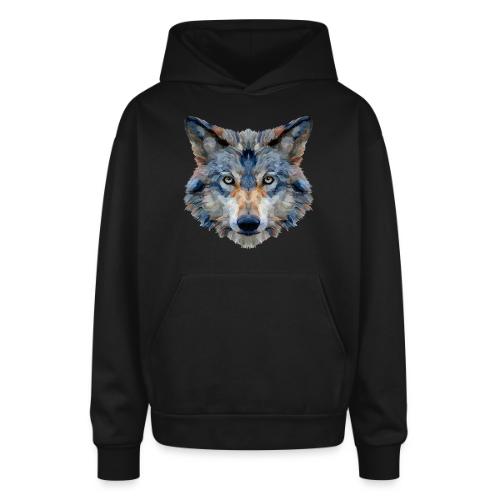 Wolf: Chromatic Wild Gaze - Oversized Hooded Sweatshirt