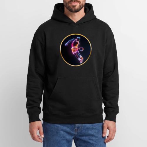 Neon Basketball Player - Oversized Hooded Sweatshirt