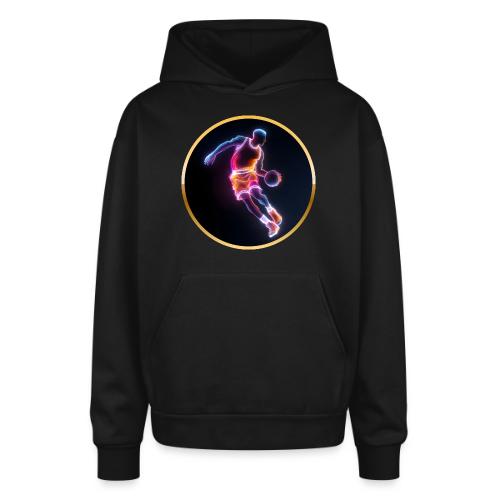 Neon Basketball Player - Oversized Hooded Sweatshirt
