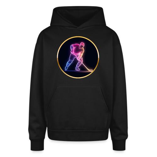 Hockey: Neon Ice Rush - Oversized Hooded Sweatshirt