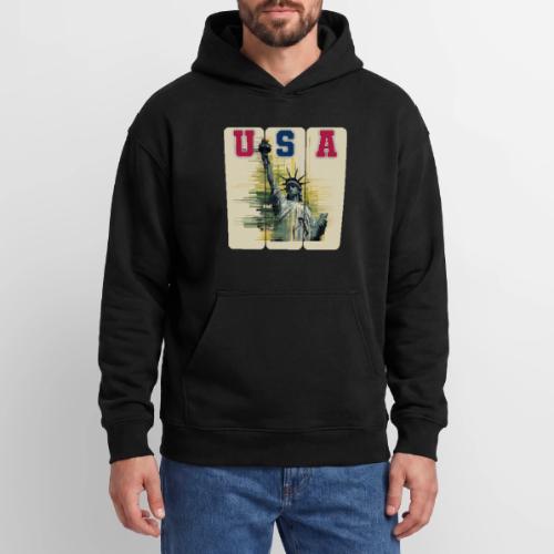 Art illustration of the Statue of Liberty - Oversized Hooded Sweatshirt