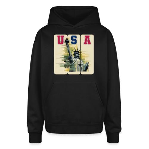 Art illustration of the Statue of Liberty - Oversized Hooded Sweatshirt