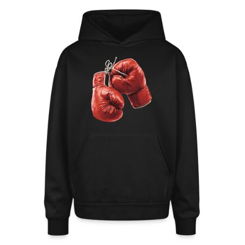 Boxing: Hanging Gloves Icon - Oversized Hooded Sweatshirt
