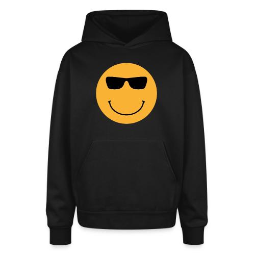 Orange Face with Sunglasses - Oversized Hooded Sweatshirt