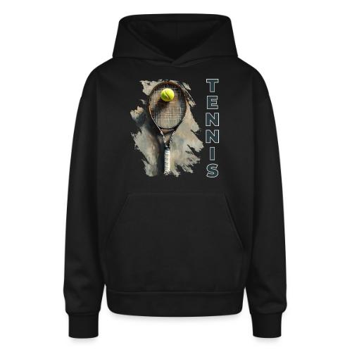 Tennis Power Play - Oversized Hooded Sweatshirt
