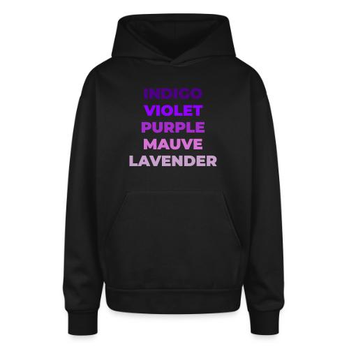 Shades of Purple - Oversized Hooded Sweatshirt
