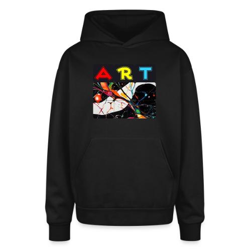 Art in Motion: Color Unleashed - Oversized Hooded Sweatshirt