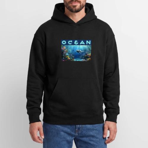 Ocean: Turtle Drift - Oversized Hooded Sweatshirt