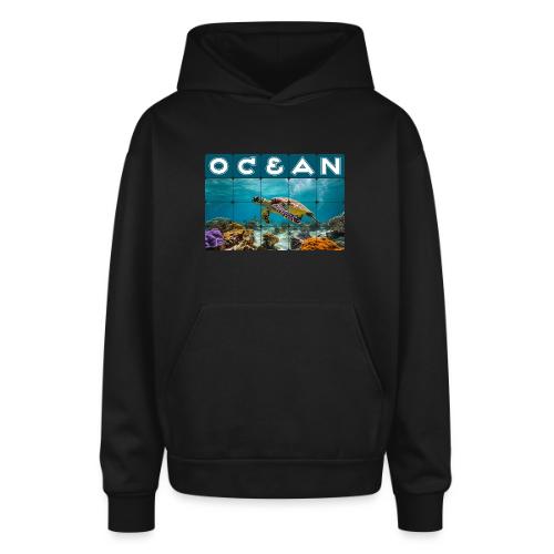 Ocean: Gentle Voyager - Oversized Hooded Sweatshirt