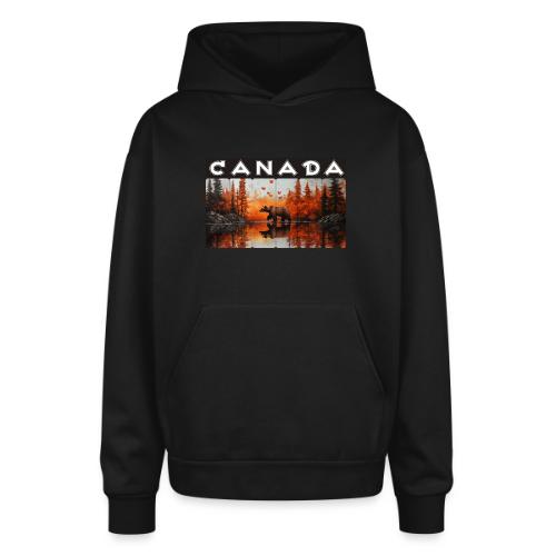 Canada Wilderness Art - Oversized Hooded Sweatshirt