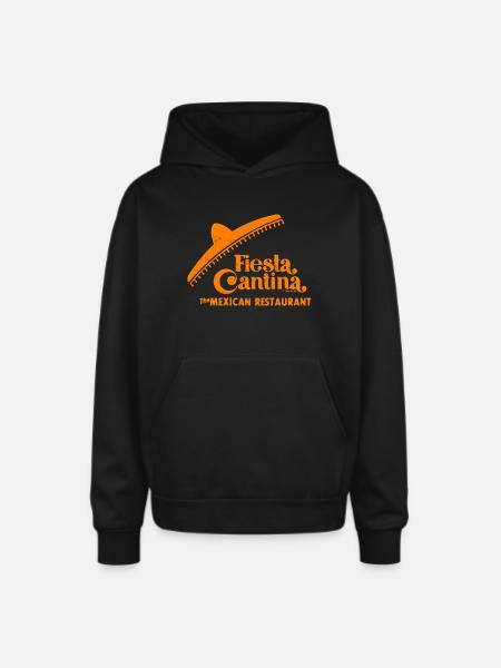 Fiesta Cantina Retro Tee - Oversized Hooded Sweatshirt - black