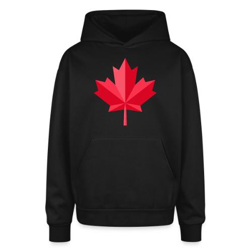 Canadian red maple leaf - Oversized Hooded Sweatshirt