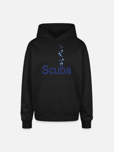 scuba - Oversized Hooded Sweatshirt - black