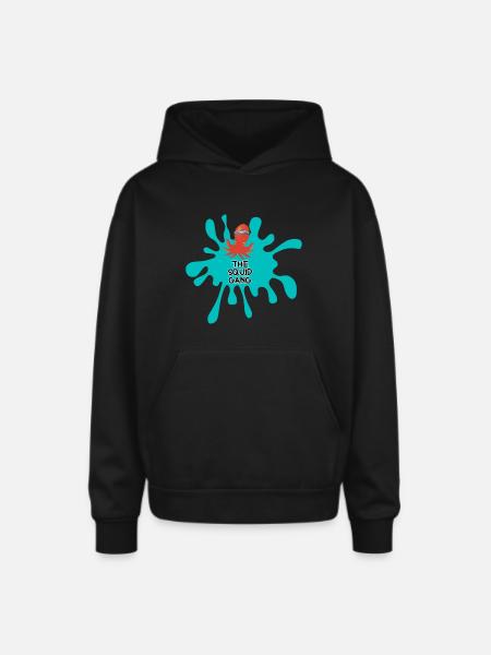SquidGang merch - Oversized Hooded Sweatshirt - black