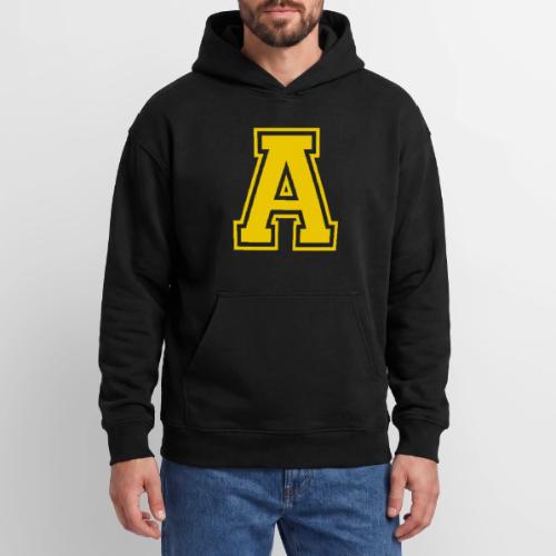 Letter A – Capital Athletic Alphabet Monogram - Oversized Hooded Sweatshirt
