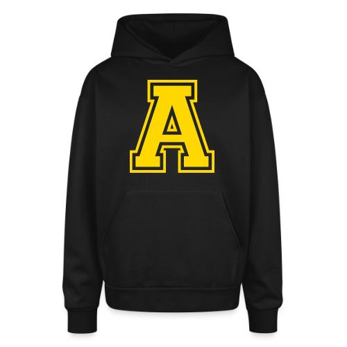 Letter A – Capital Athletic Alphabet Monogram - Oversized Hooded Sweatshirt