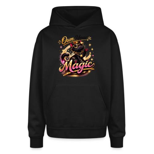 Own Your Magic – Glam Black Cat - Oversized Hooded Sweatshirt
