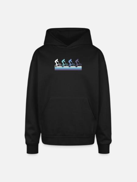 BMX Action - Oversized Hooded Sweatshirt - black