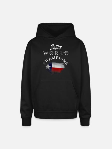 2023 world champions - Oversized Hooded Sweatshirt - black