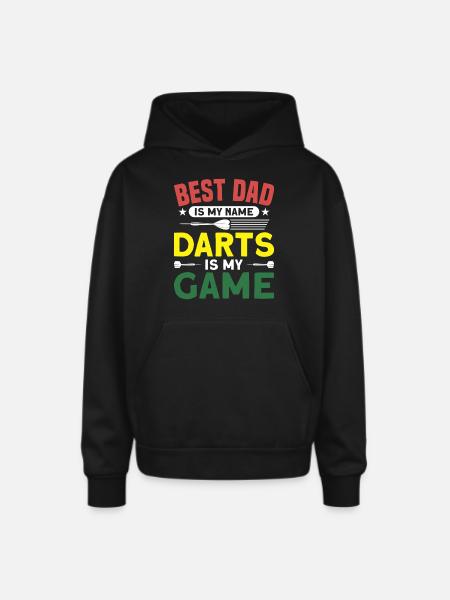 Darts Dart Player - Oversized Hooded Sweatshirt - black