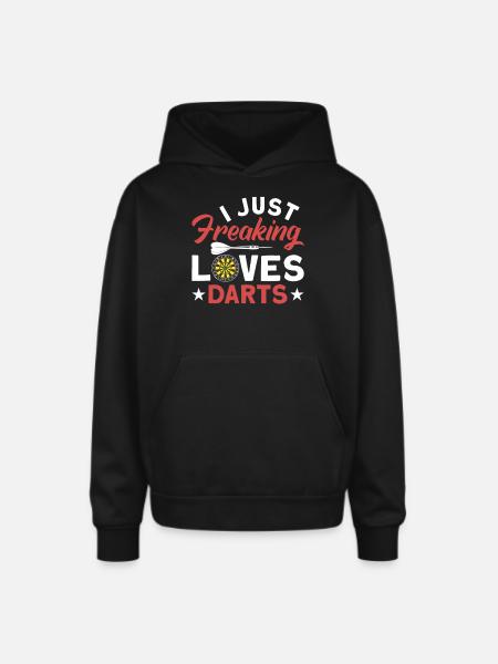 Darts Dart Player - Oversized Hooded Sweatshirt - black