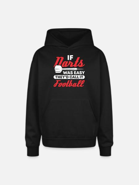 Darts Dart Player - Oversized Hooded Sweatshirt - black